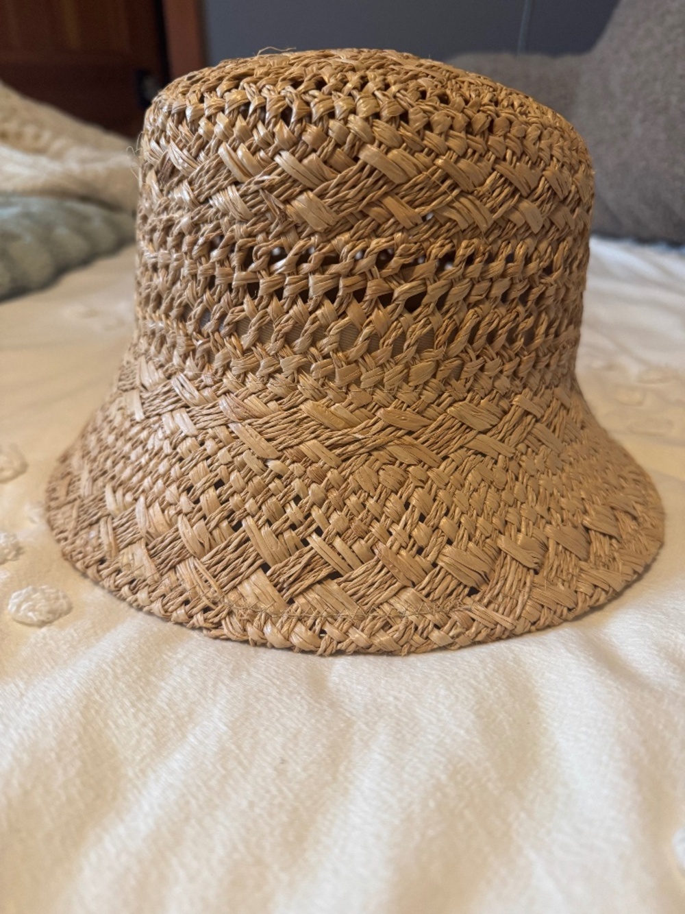 New With Tags  -  Lack of Color Inca Special Straw Bucket  Hat - Size Small